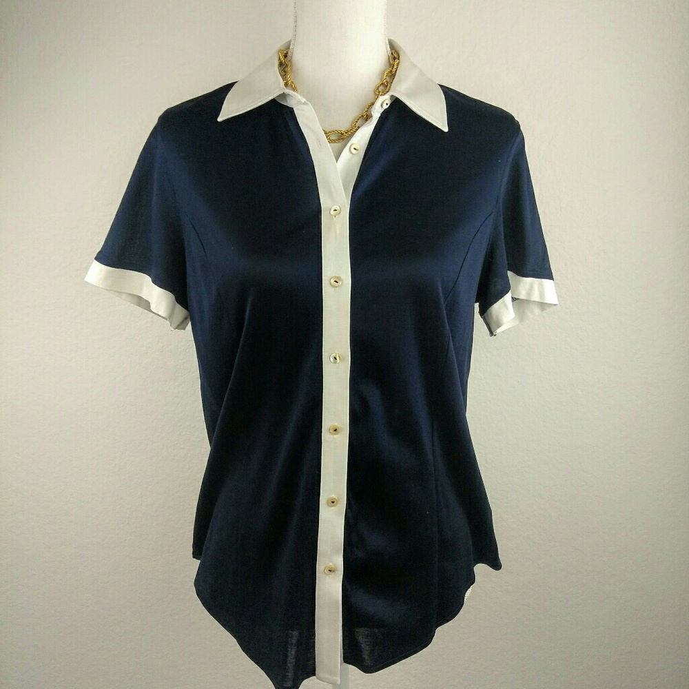 " Brooks Brothers" Dark blue button up
